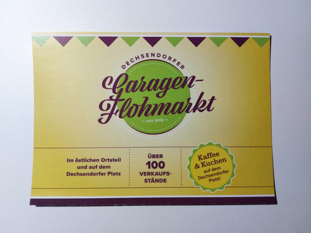 Flyer für Dechsendorfer Garagenflohmarkt 2025